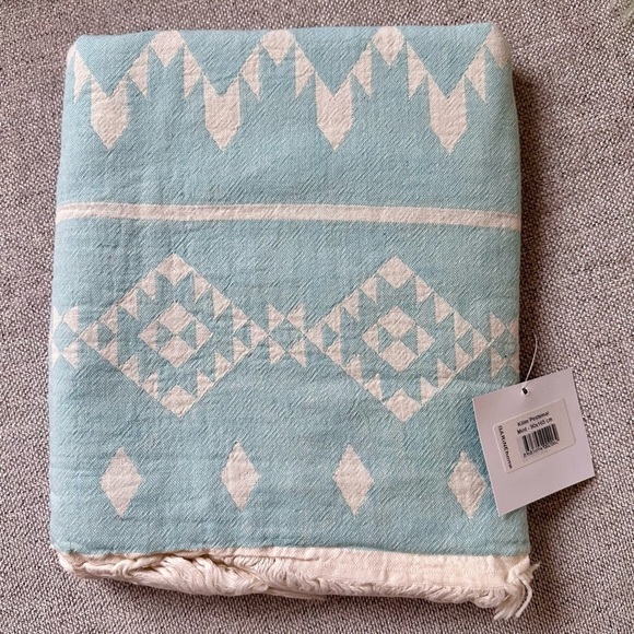 Kilim Pestamal 100% Cotton Turkish towel color mint - Picture 2 of 5